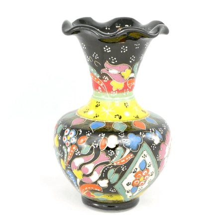 Orientalny wazon ceramiczny 13 cm czarny