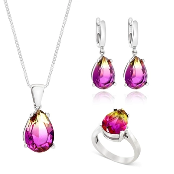 Srebrny komplet z ametrynem