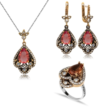 Dzwonki sułtanki Hatice - komplet srebrny z zultanitem