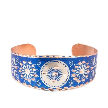 Bransoletka z miedzi w kolorze granatowym