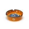 Popielniczka ceramiczna pomarańczowa z orientalnym wzorem handmade