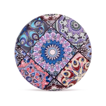 Okrągłe kieszonkowe lusterko w orientalne geometryczne wzory - Pałacowy Wzór