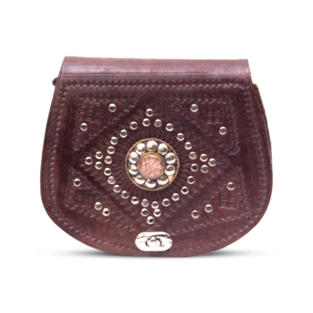 Torebka skórzana - Brązowa Harmonia