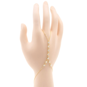 Pozłacana bransoletka slave na dłoń