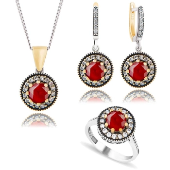 Delikatny komplet osmański z rubinami