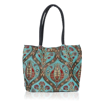 Torebka na ramię shopperka tkana orientalna