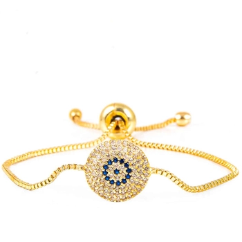 Pozłacana bransoletka z okiem proroka