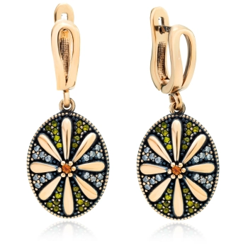 Srebrne kolczyki Światła Sułtańskiego Pałacu - Wieczór w Stambule