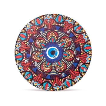 Okrągłe kieszonkowe lusterko z okiem proroka - Czuwające Oko