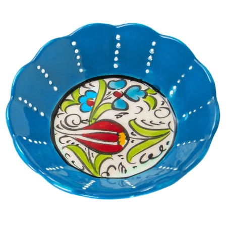 Ręcznie zdobiony ceramiczny spodek do tureckich szklanek