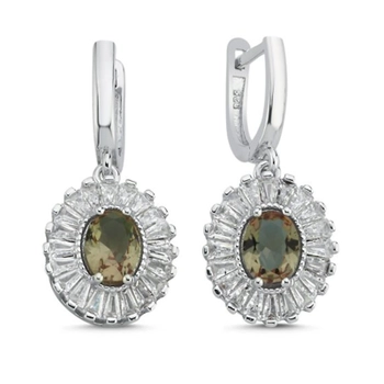 Owalne srebrne kolczyki Sułtanki Safiye