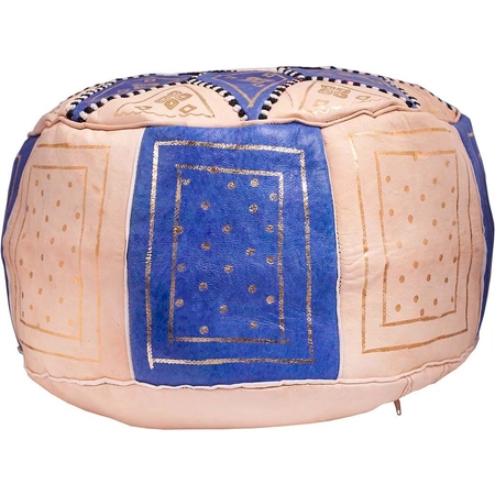 Pufa ze skóry naturalnej z Maroko