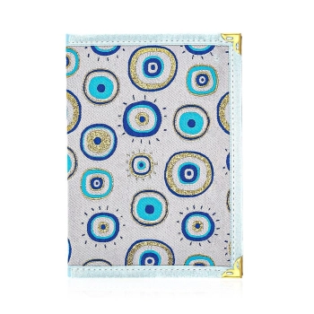 Notes w twardej oprawie, błękitny, symbol Oko Proroka, w linie