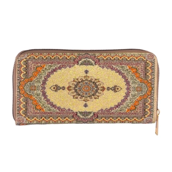 Portfel damski tkany orientalny beżowy