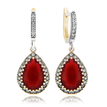 Kolczyki Hurrem z rubinami