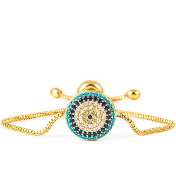 Ściągana, pozłacana bransoletka z okiem proroka