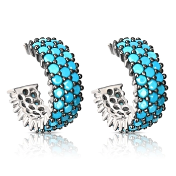 Srebrne kolczyki z turkusem