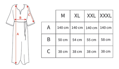 Galabija arabska - Czerwony Kwiat Fezu