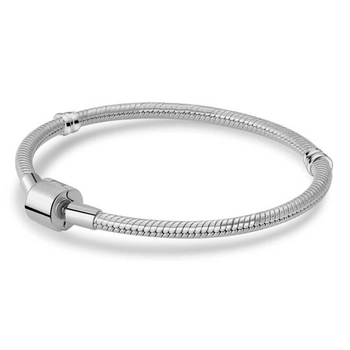 Bransoletka modułowa srebrna z okrągłym zapięciem