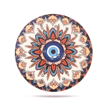 Okrągłe kieszonkowe lusterko z okiem proroka - Strażniczka Spokoju