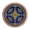 Okrągły dywan orientalny granatowy 90 x 90 cm z bawełny