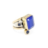 Srebrny pierścionek z szafirowym turmalinem paraiba - Wyprawa przez orient