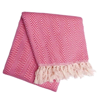 Różowy miękki ręcznik Peshtemal