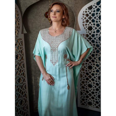 Arabska galabija - Chłodna Zieleń Ouarzazate