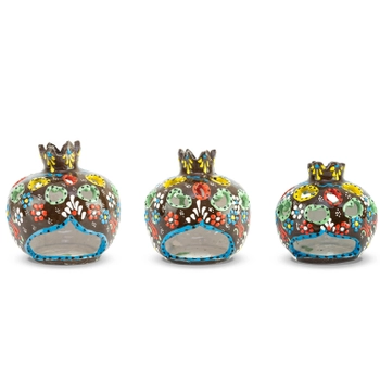 Zestaw świeczników ceramicznych
