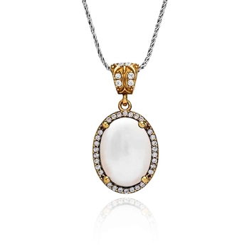 Naszyjnik ze srebra z perłą