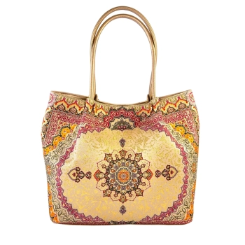 Torebka damska orientalna we wzory złota