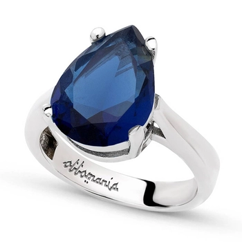 Pierścionek srebrny z szafirem