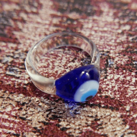 Pierścionek Oko Proroka ze szkła Murano rozmiar 14