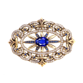 Srebrna broszka - Szafirowa Pieśń