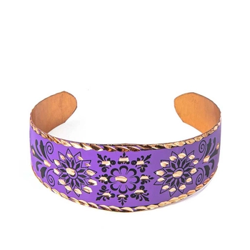 Fioletowa bransoletka z miedzi