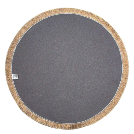 Okrągły dywanik orientalny turkusowo-złoty 90 x 90 cm