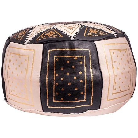 Orientalna skórzana pufa z Maroko