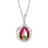 Naszyjnik srebrny z turmalinem arbuzowym Sułtanki Halime