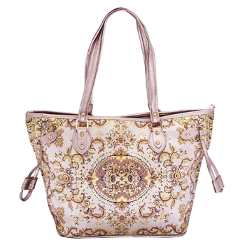 Beżowa złota torba - orientalny wzór