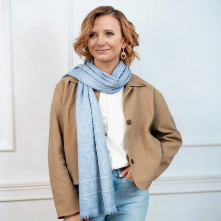 Jedwabny szal - Błękit Kapadocji