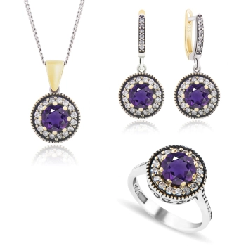 Orientalny komplet z ametystem