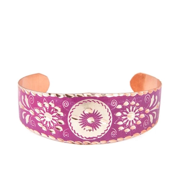 Bransoletka z miedzi w kolorze różowym