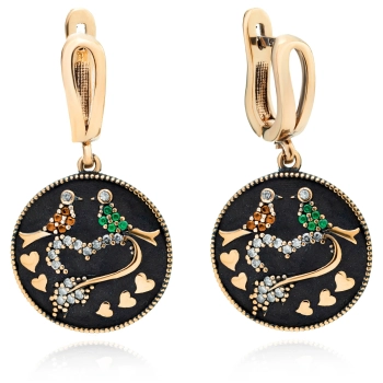 Srebrne kolczyki Wieczór w Stambule - Ogniste Ogrody