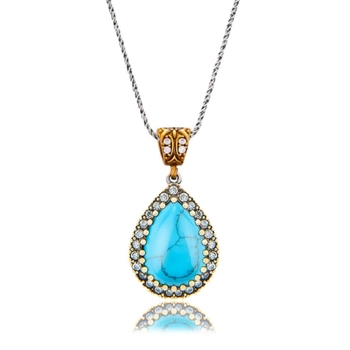 Srebrny naszyjnik Hurrem z turkusem