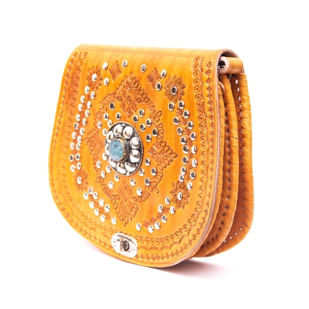 Torebka skórzana - Ciepły Świt Pustyni