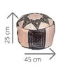 Orientalna skórzana pufa z Maroko