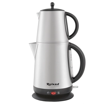 Podwójny elektryczny czajnik do herbaty po turecku z zaparzaczem Roland Germany 1,7 l + 1 l