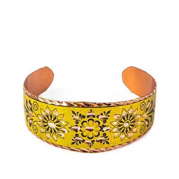 Żółta bransoletka z miedzi