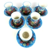 Zestaw ceramiczny szklaneczek tulipanków do tureckiej herbaty