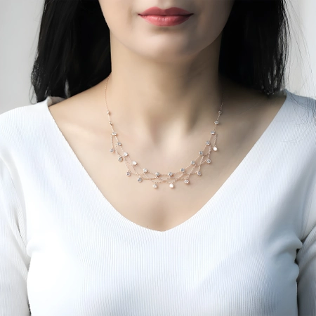 Srebrny naszyjnik choker